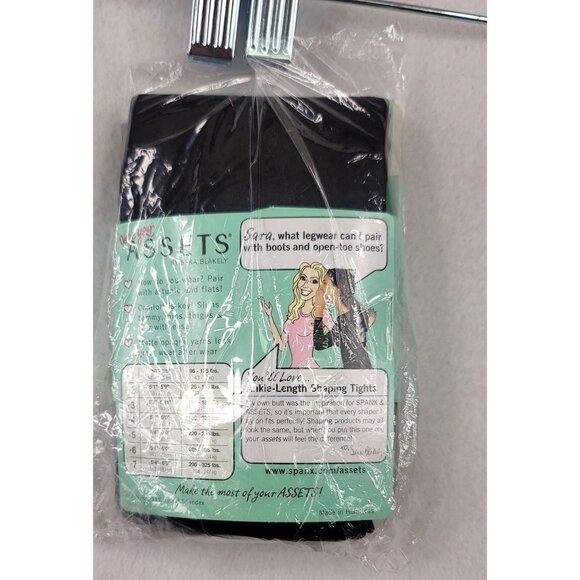 Love Your Assets By Sara Blakely Ankle-Length Shaping Tights Size 3 Black Nylon/ - Picture 5 of 5